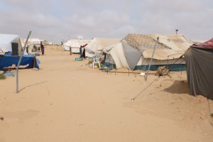 Des tentes dans le camp de Choucha 