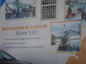 mur de la gare de Rabat Ville