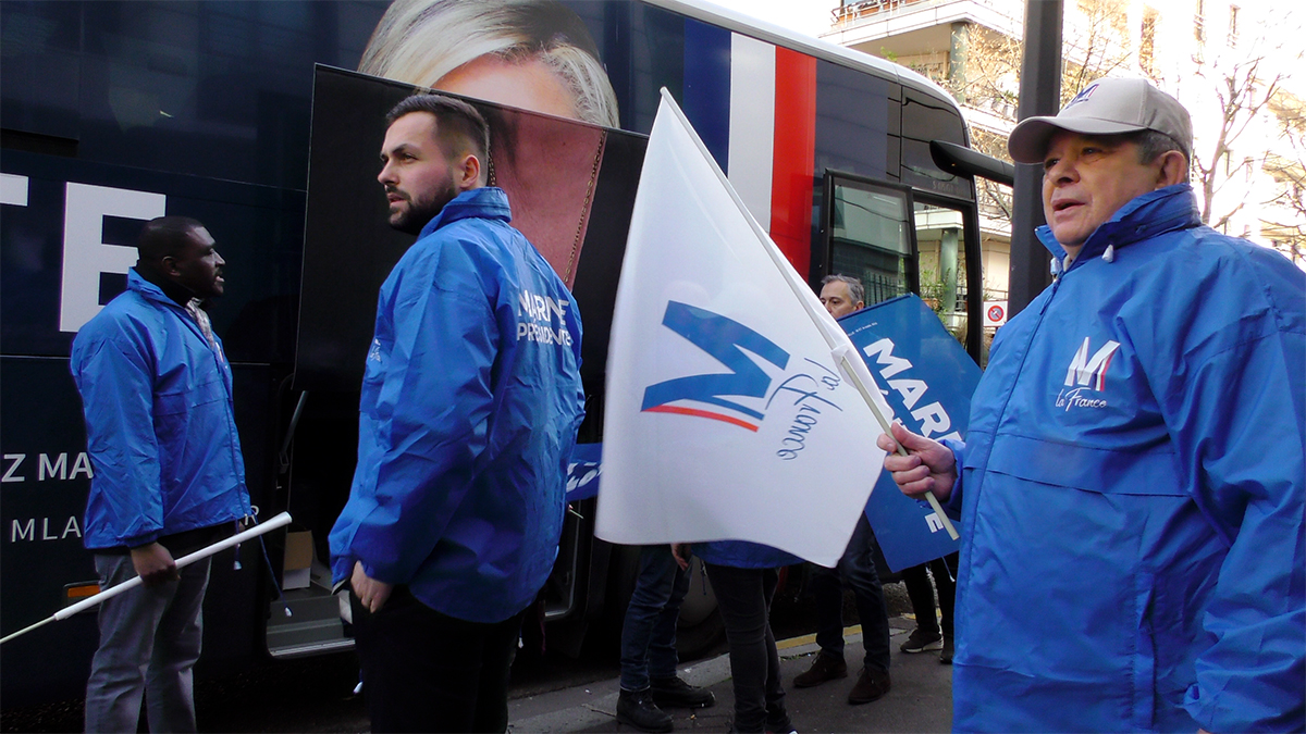 Militants du Rassemblement national - Crédit photo : Céline Dupuis