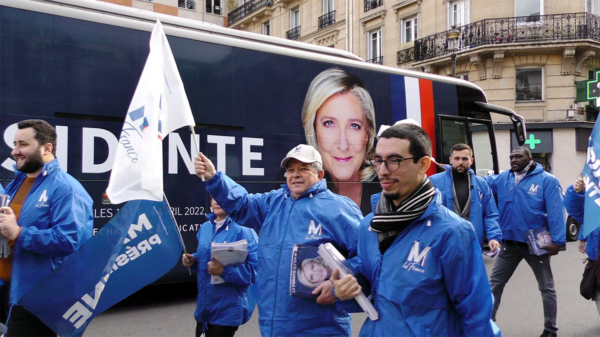 Militants du Rassemblement national - Crédit photo : Céline Dupuis