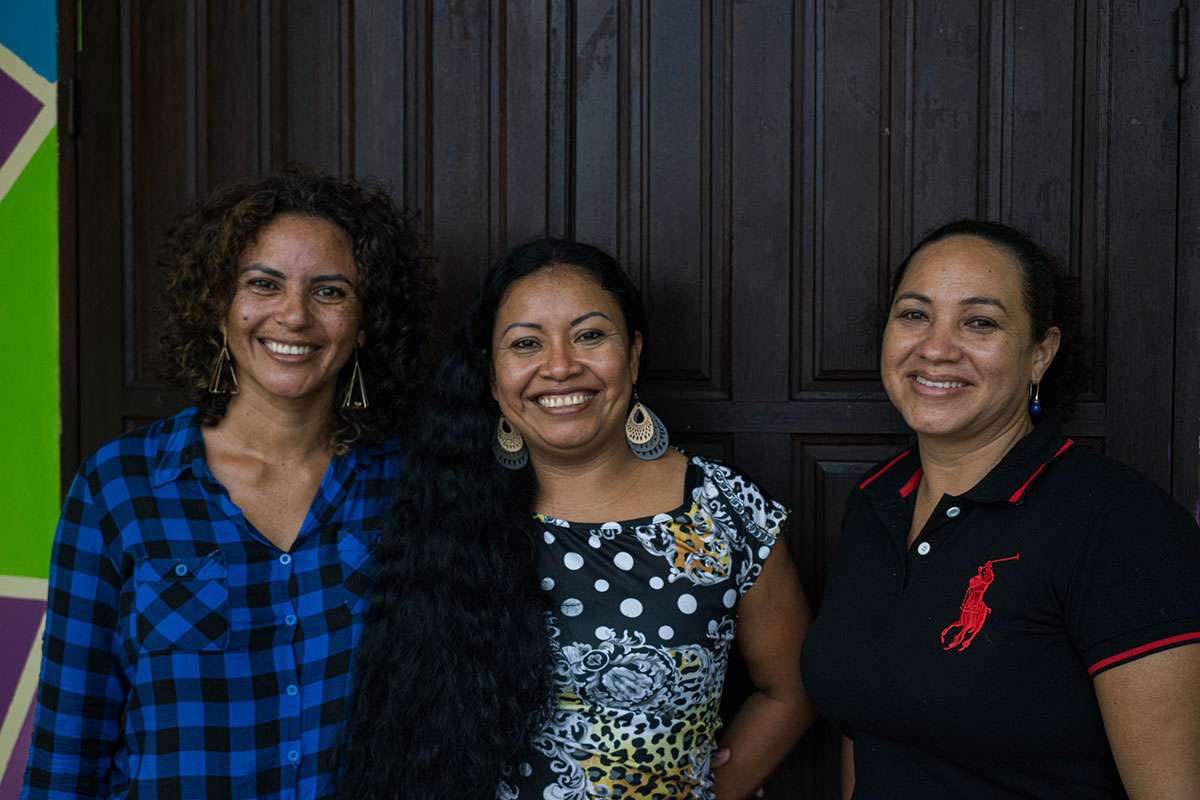 Edouarli, Mauricelia et Jonailde, les trois médiatrices de la Daac qui ont été sollicitées dès le début de la pandémie du Covid-19. Photo ©Damien Rietz