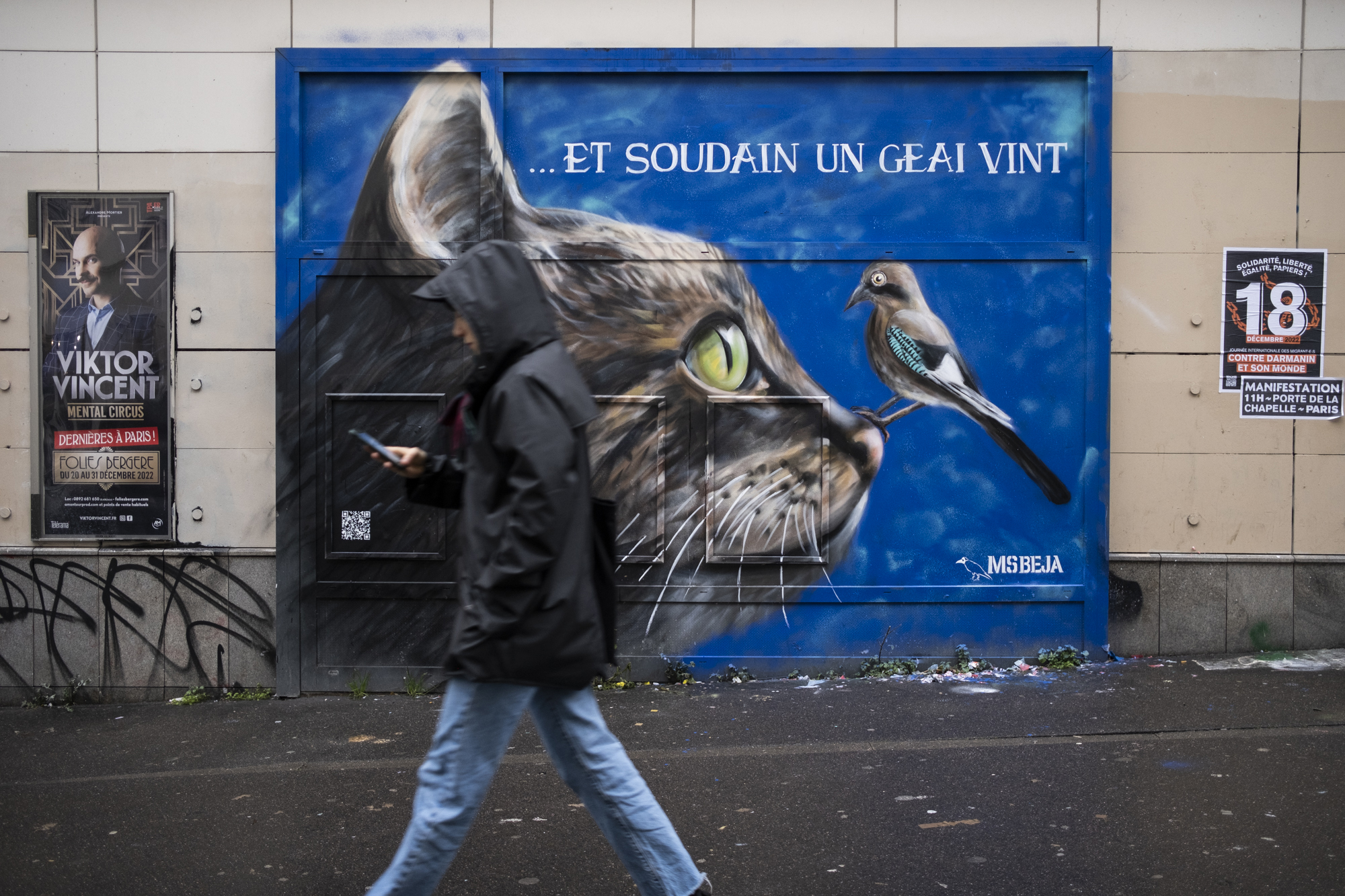 Un G20 du XXe arrondissement décoré par le street-artiste MS BÉJA