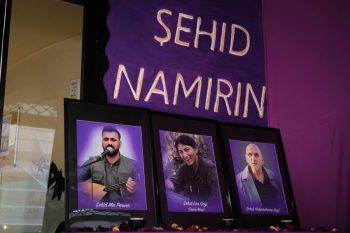 Portraits des trois militants kurdes assassinés le 23 décembre 2022, rue d'Enghien.