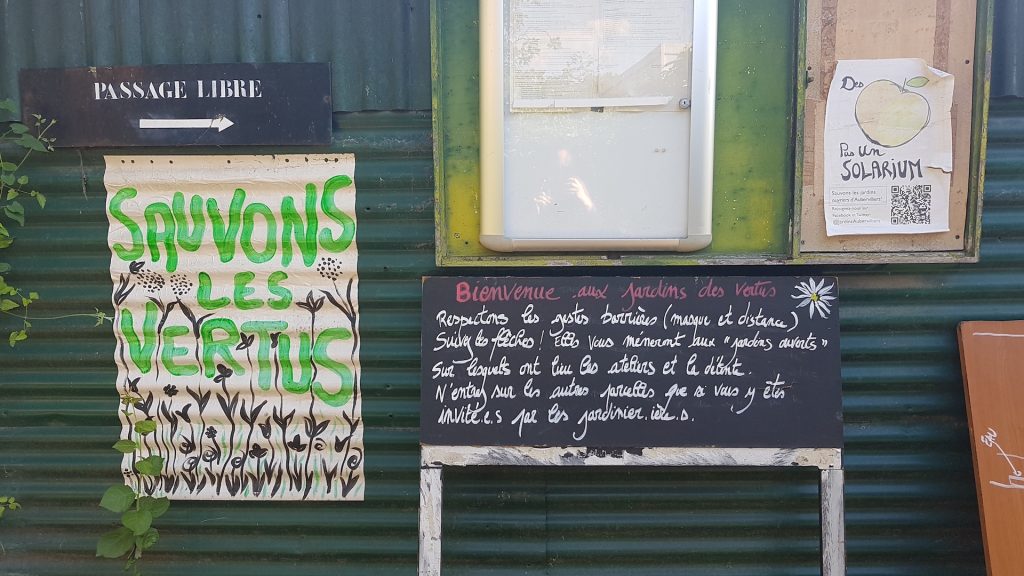 Entrée Jardins d'Aubervilliers